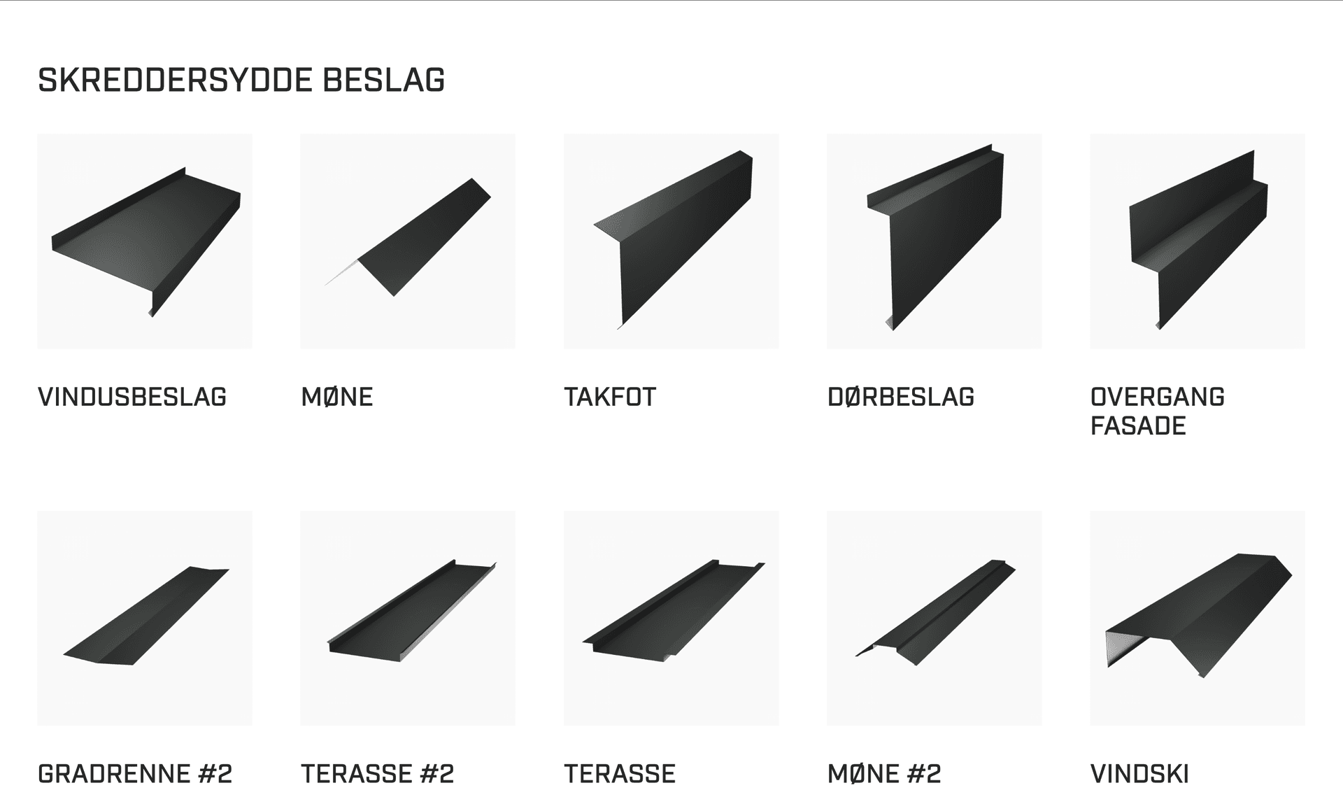 Skreddersydde beslag — 3D produktkatalog