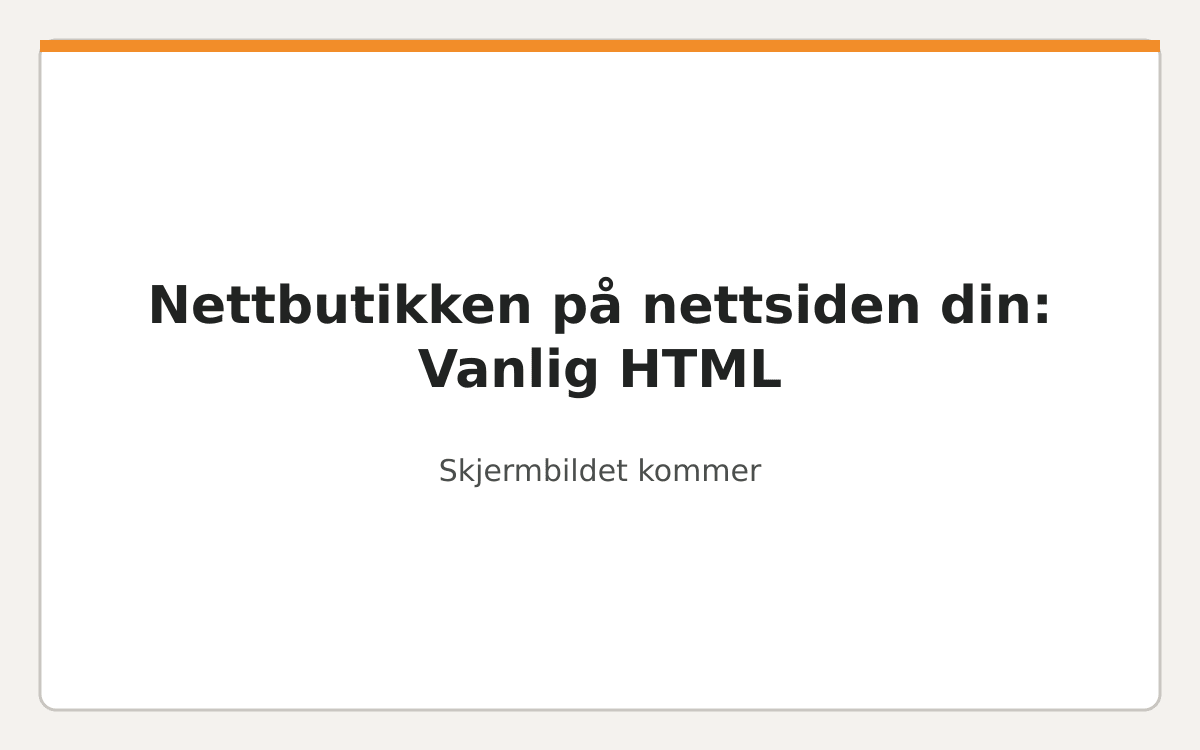 De to linjene fra vbeslag limt inn i HTML-filen til en nettside.
