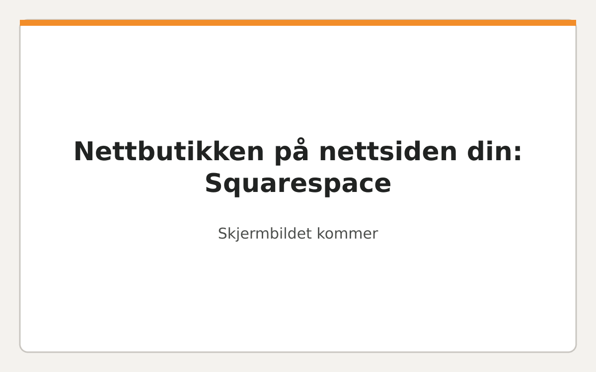 Koden fra vbeslag limt inn i en «Kode»-blokk i Squarespace.