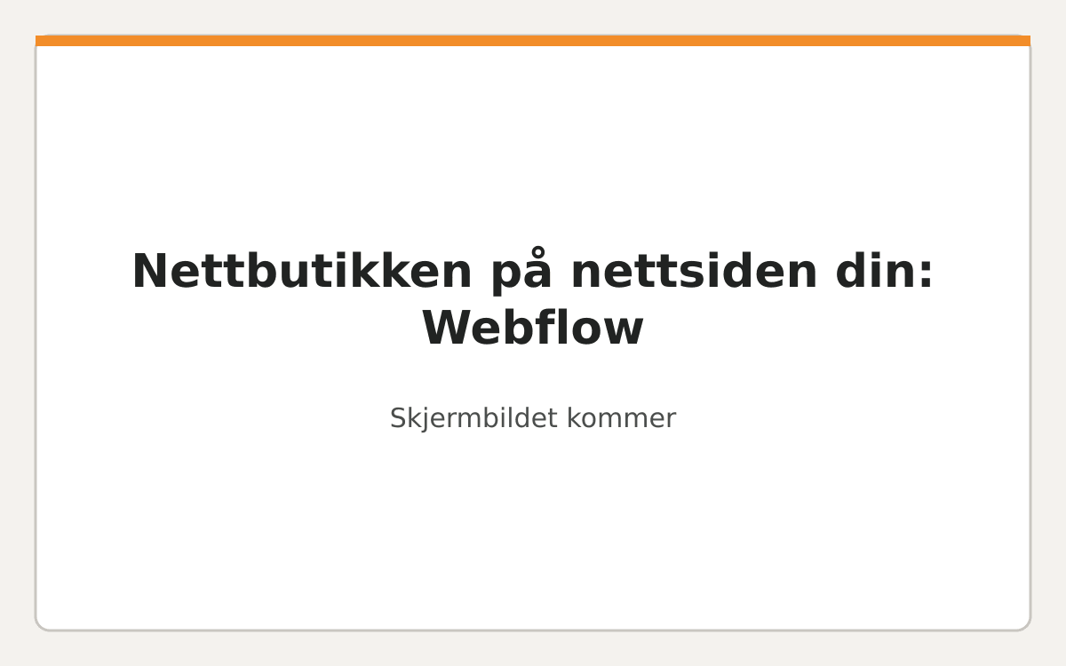 Koden fra vbeslag limt inn i elementet «Embed» i Webflow.
