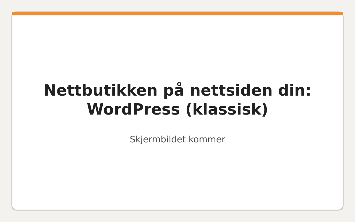 Koden fra vbeslag limt inn i fanen «Tekst» i den klassiske redigeringen i WordPress.